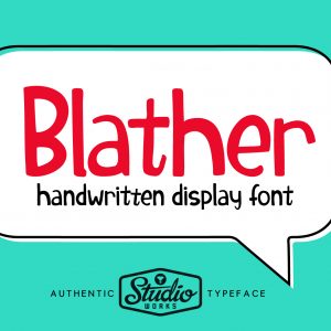Blather | Handwritten Display Font