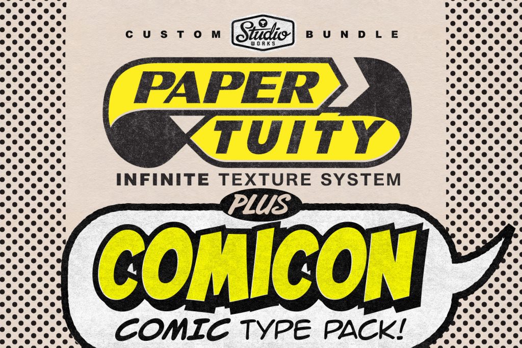 Papertuity + Comicon | Texture-Font Bundle - Sean Thorenson