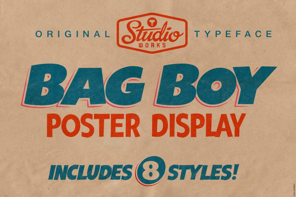 Bag Boy Poster Display Type Sean Thorenson