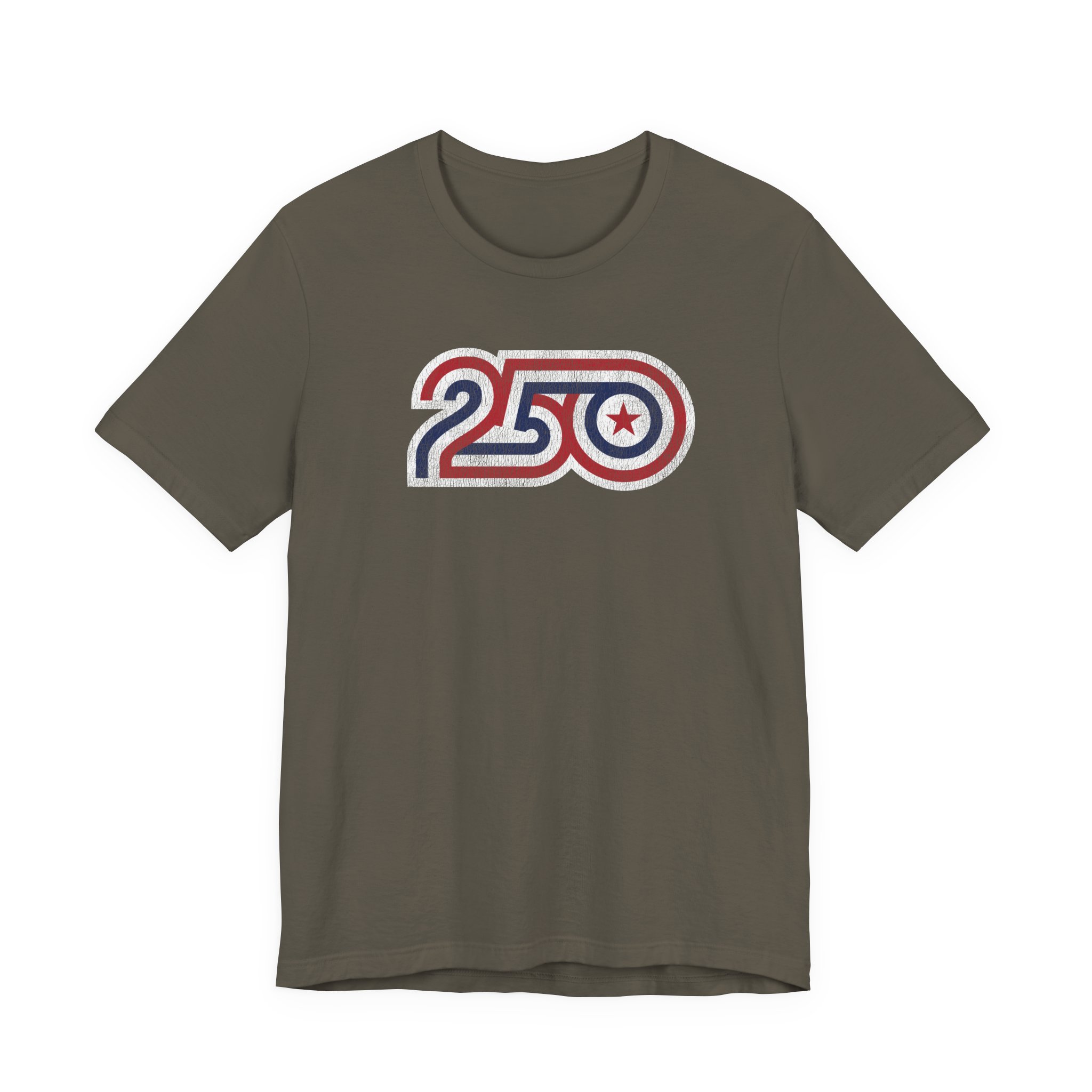 Retro 250 Patriotic T‑Shirt — Vintage Red, White & Blue Star Design - Image 6