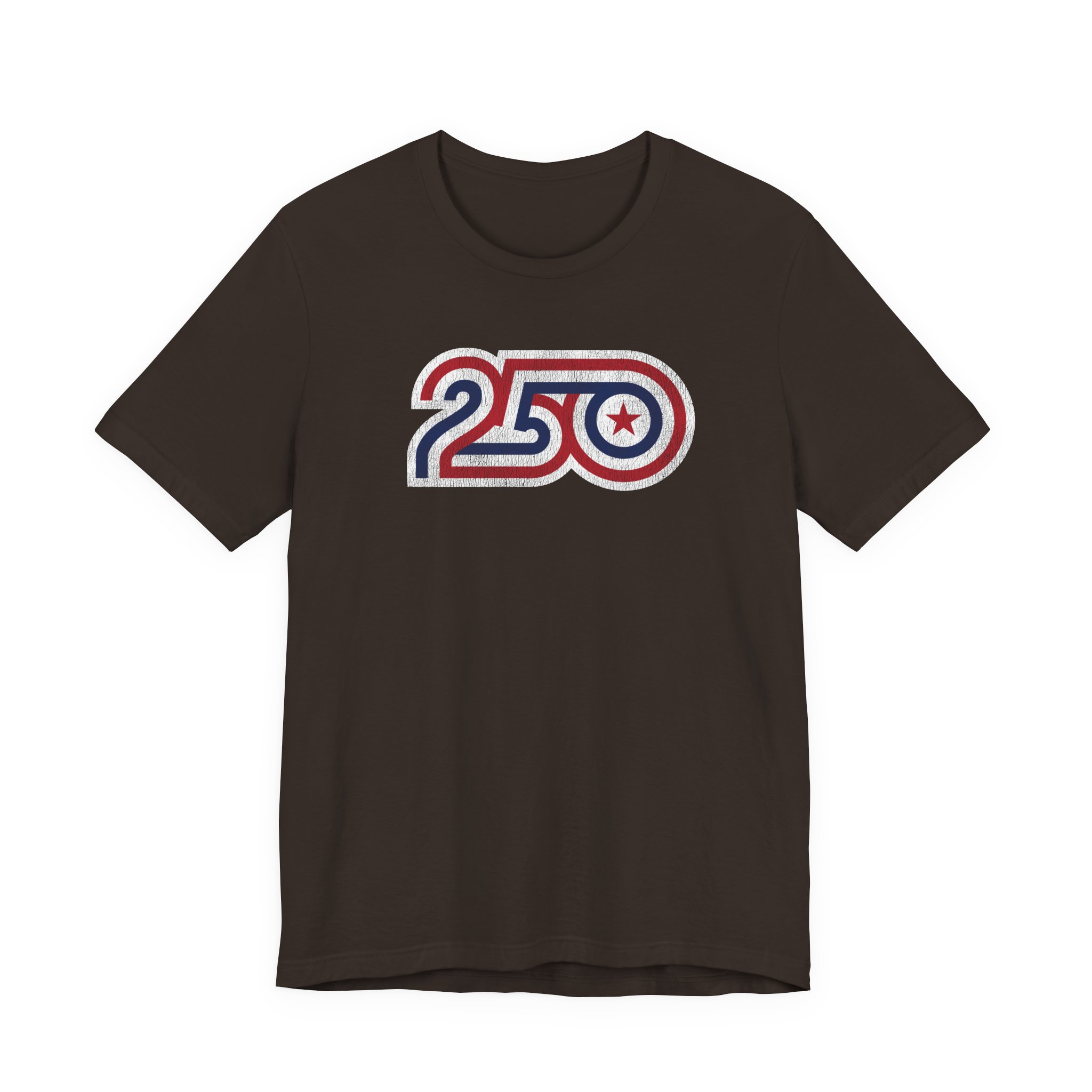 Retro 250 Patriotic T‑Shirt — Vintage Red, White & Blue Star Design - Image 3