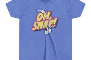 Oh Snap! Youth - July 4th T-Shirt, Fourth of July Tee, America, Distressed Print, Vintage Script, Fireworks Fun, Independence Day, USA
