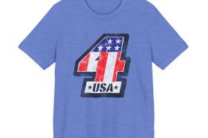 American Flag Number 4 Tee | USA Racing Patriotic T-Shirt