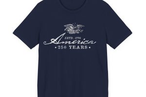 America 250 Years Tee - Vintage Eagle Patriotic T-Shirt (ESTD. 1776)