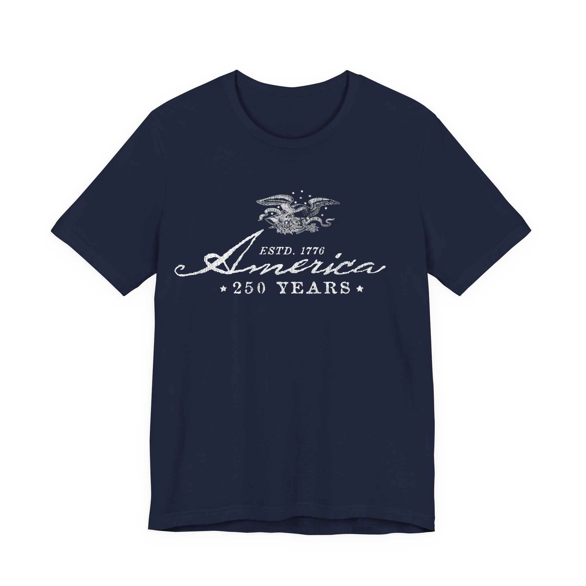 America 250 Years Tee - Vintage Eagle Patriotic T-Shirt (ESTD. 1776)
