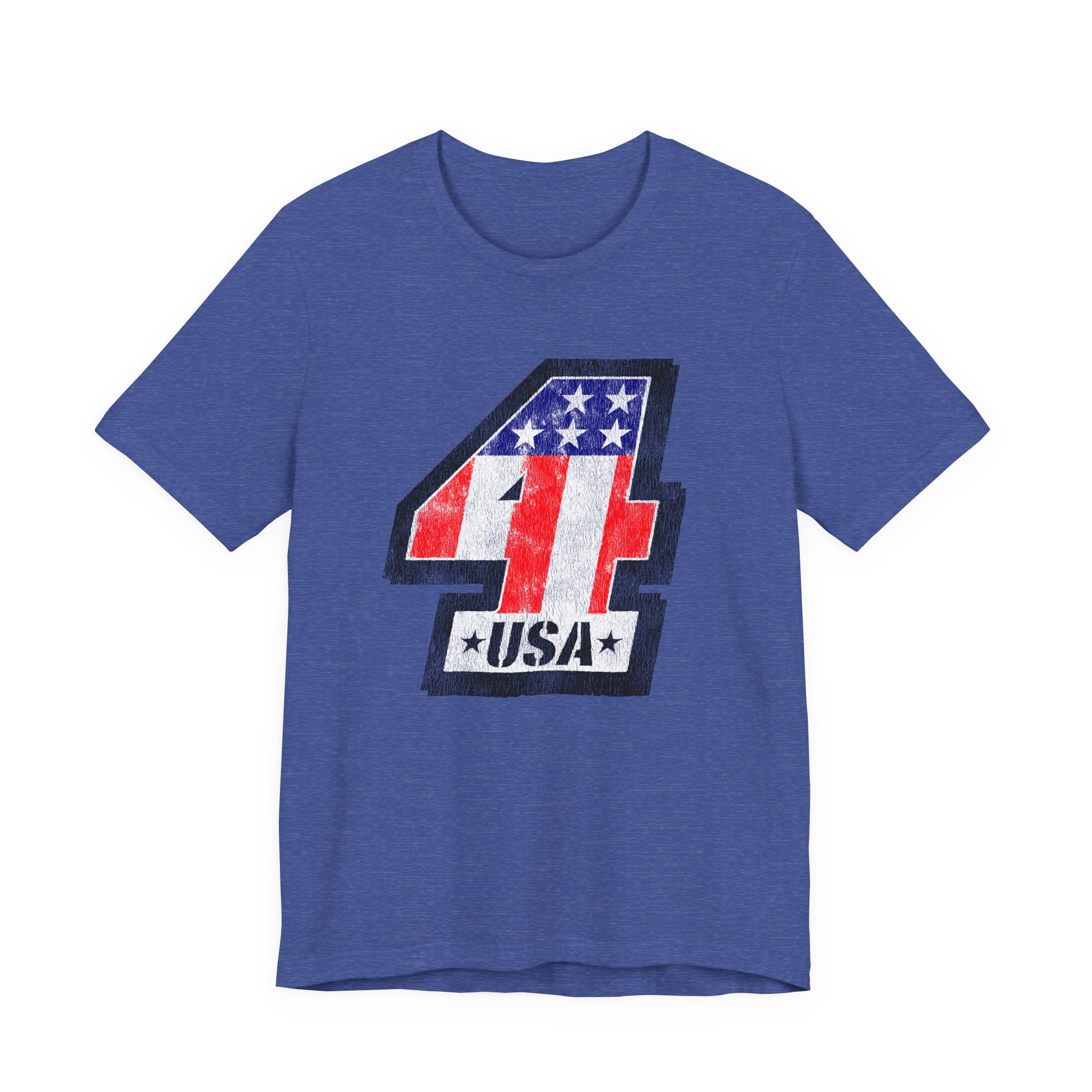 American Flag Number 4 Tee | USA Racing Patriotic T-Shirt - Image 5
