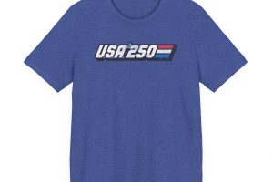 USA 250 80s Joe Tee – Vintage Americana Flag Chest Graphic