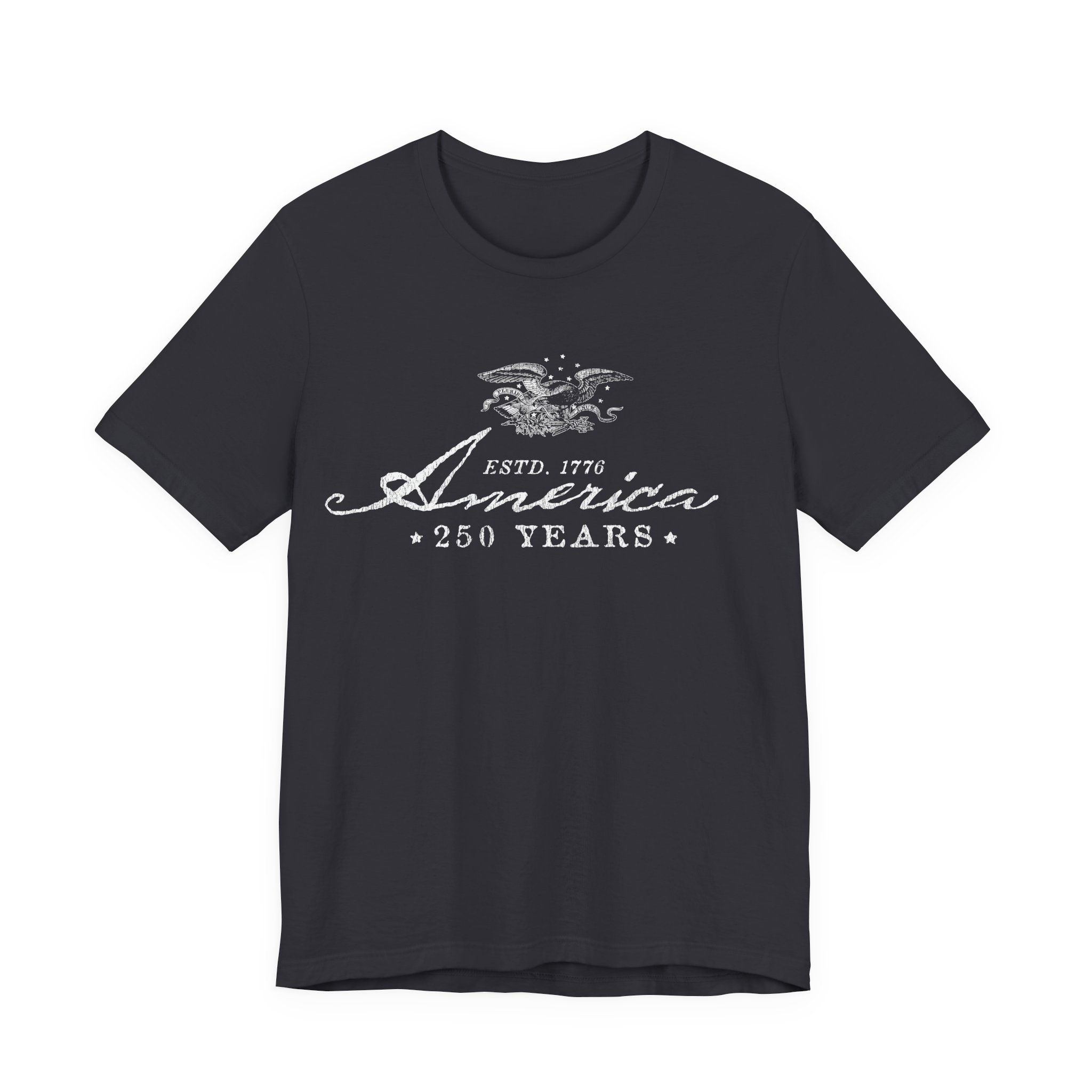 America 250 Years Tee - Vintage Eagle Patriotic T-Shirt (ESTD. 1776) - Image 4