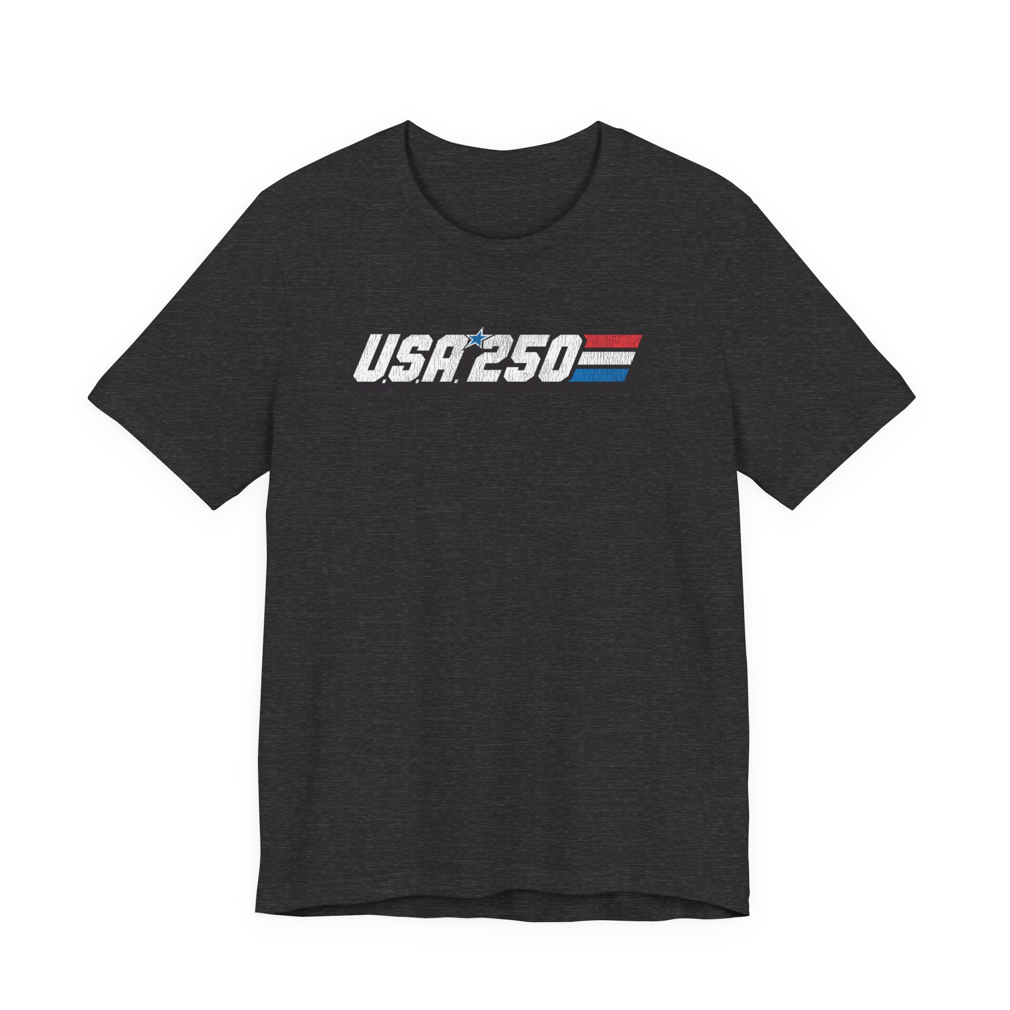 USA 250 80s Joe Tee – Vintage Americana Flag Chest Graphic - Image 8