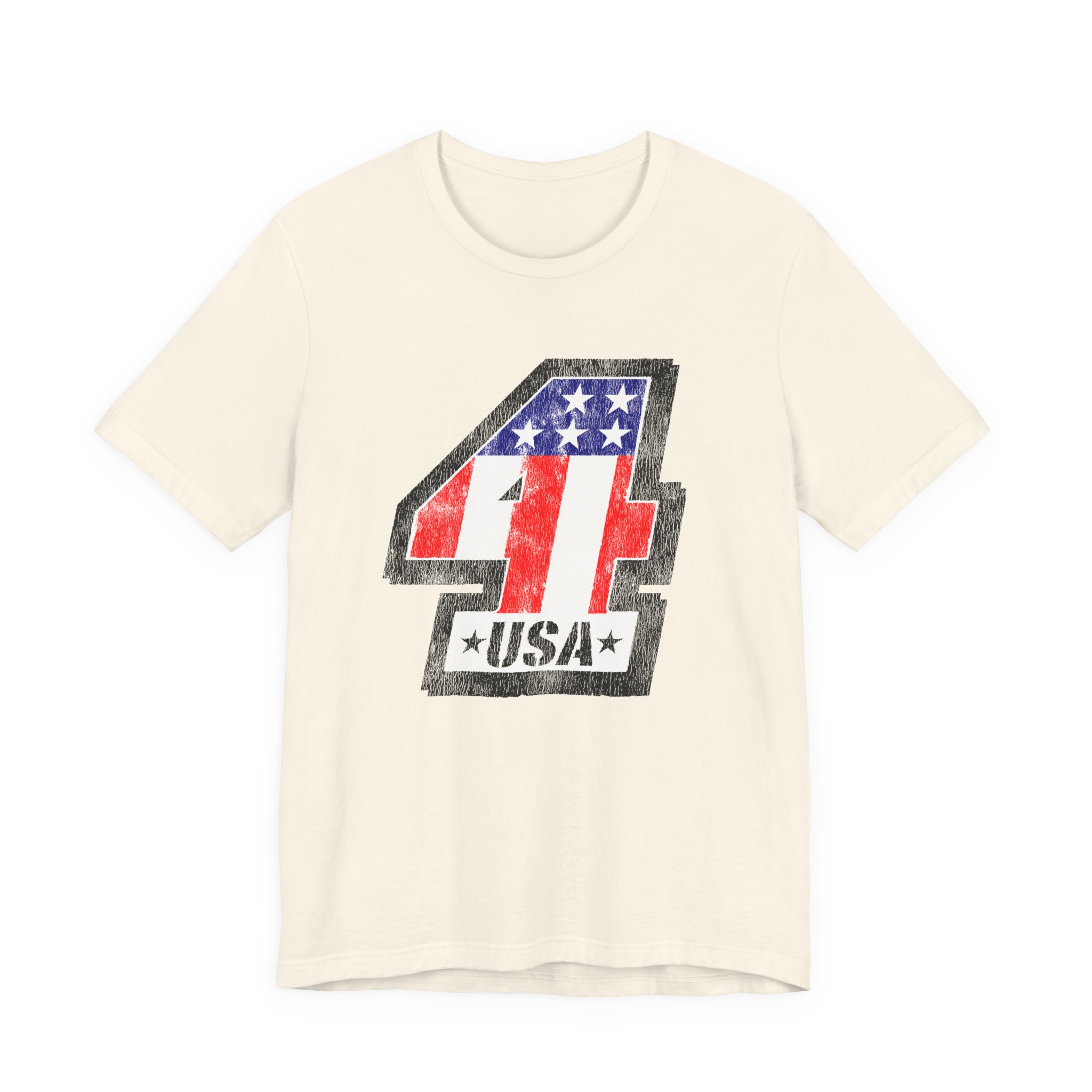 American Flag Number 4 Tee | USA Racing Patriotic T-Shirt - Image 4