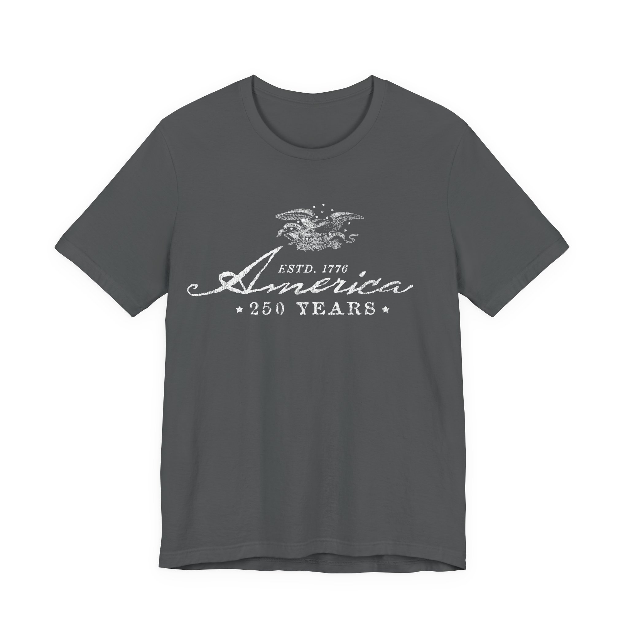 America 250 Years Tee - Vintage Eagle Patriotic T-Shirt (ESTD. 1776) - Image 6