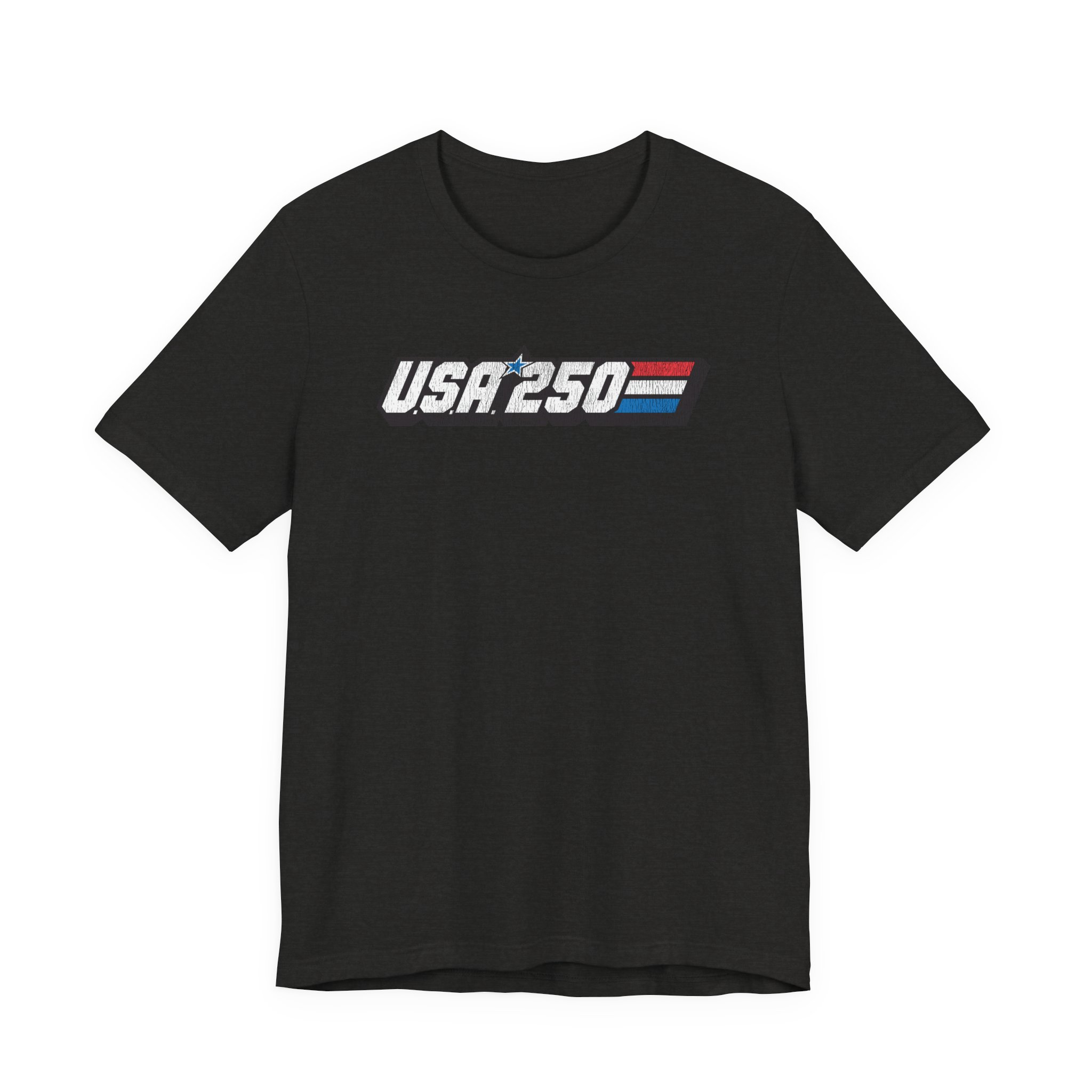 USA 250 80s Joe Tee – Vintage Americana Flag Chest Graphic - Image 4