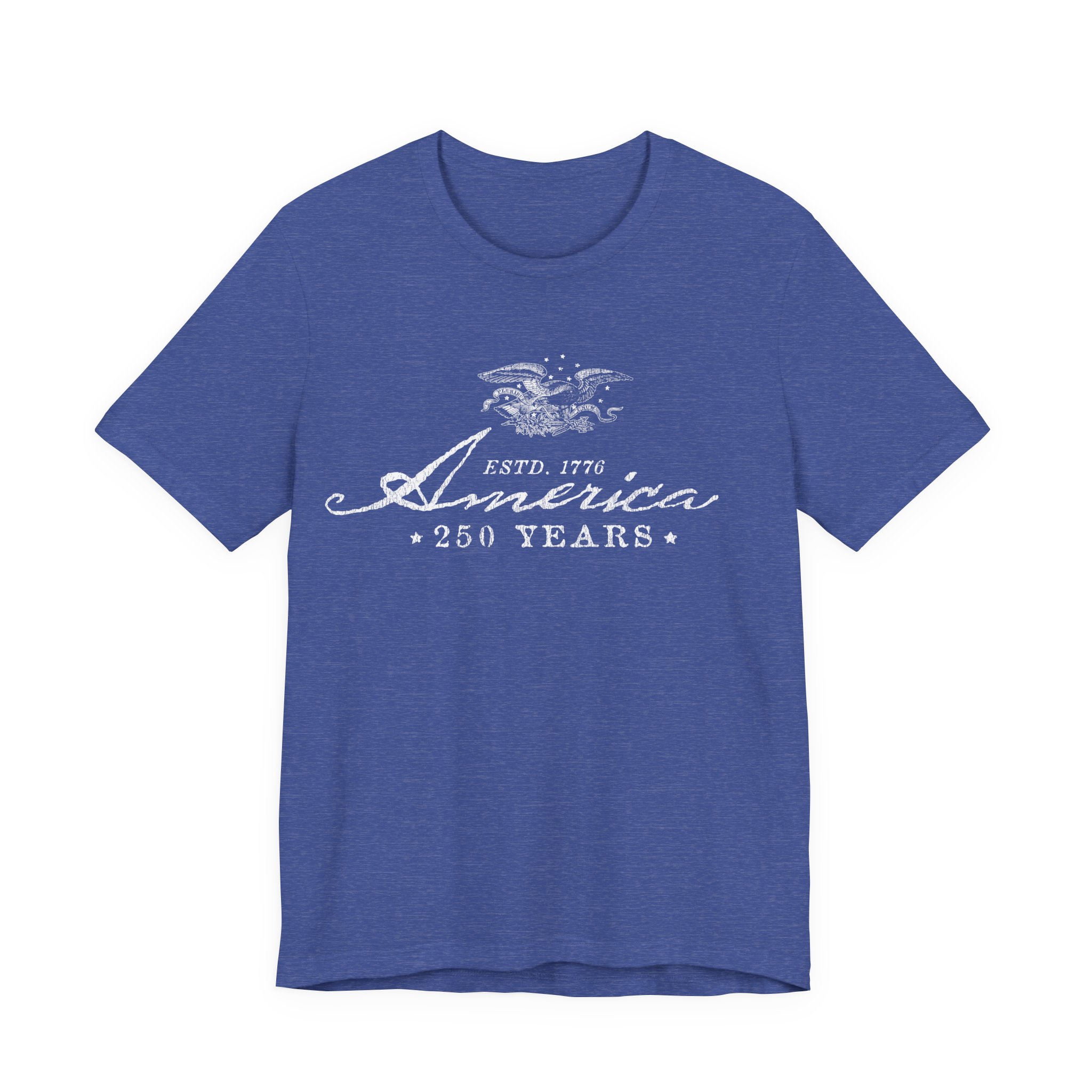 America 250 Years Tee - Vintage Eagle Patriotic T-Shirt (ESTD. 1776) - Image 5