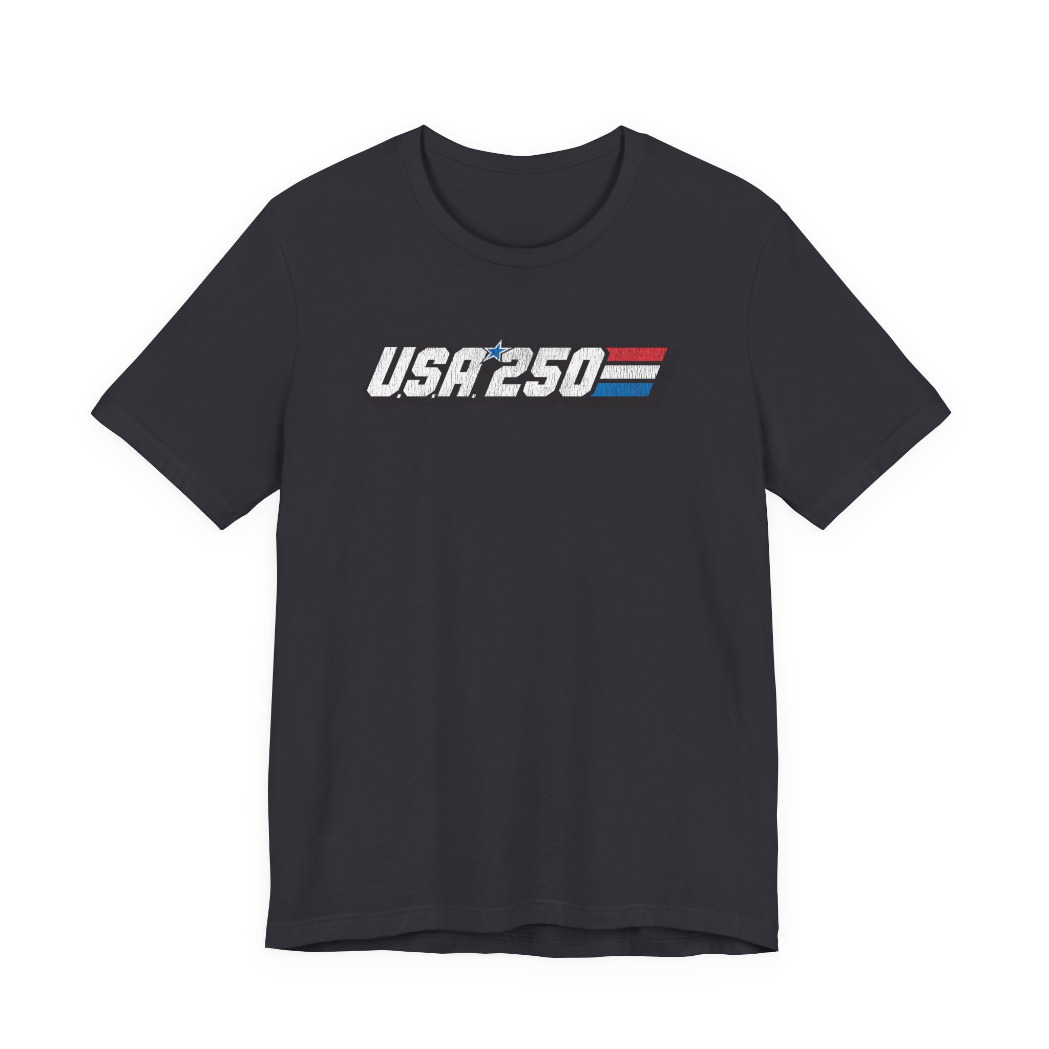 USA 250 80s Joe Tee – Vintage Americana Flag Chest Graphic - Image 6