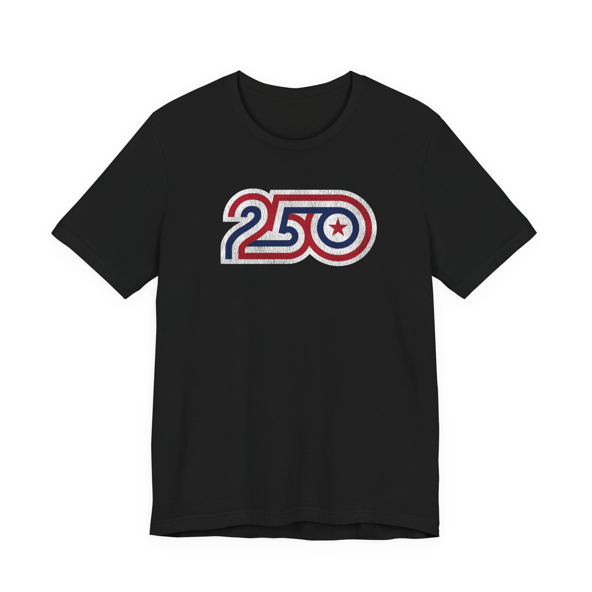 Retro 250 Patriotic T‑Shirt — Vintage Red, White & Blue Star Design - Image 4