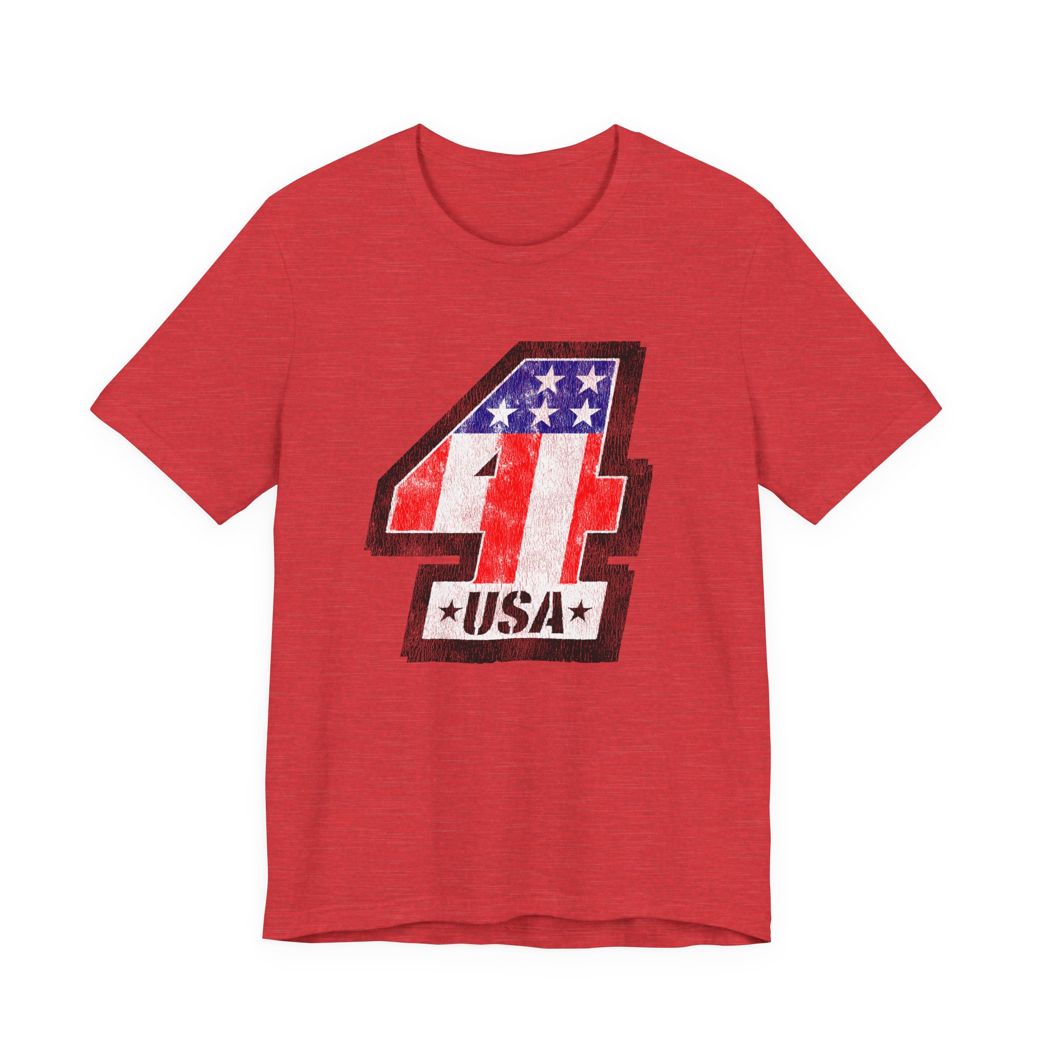 American Flag Number 4 Tee | USA Racing Patriotic T-Shirt - Image 6