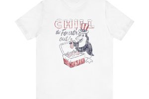 Chill the Fourth Out Penguin Cooler Tee | Fourth of July Patriotic Shirt