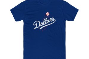 Dollars — Retro Script Baseball Logo Tee