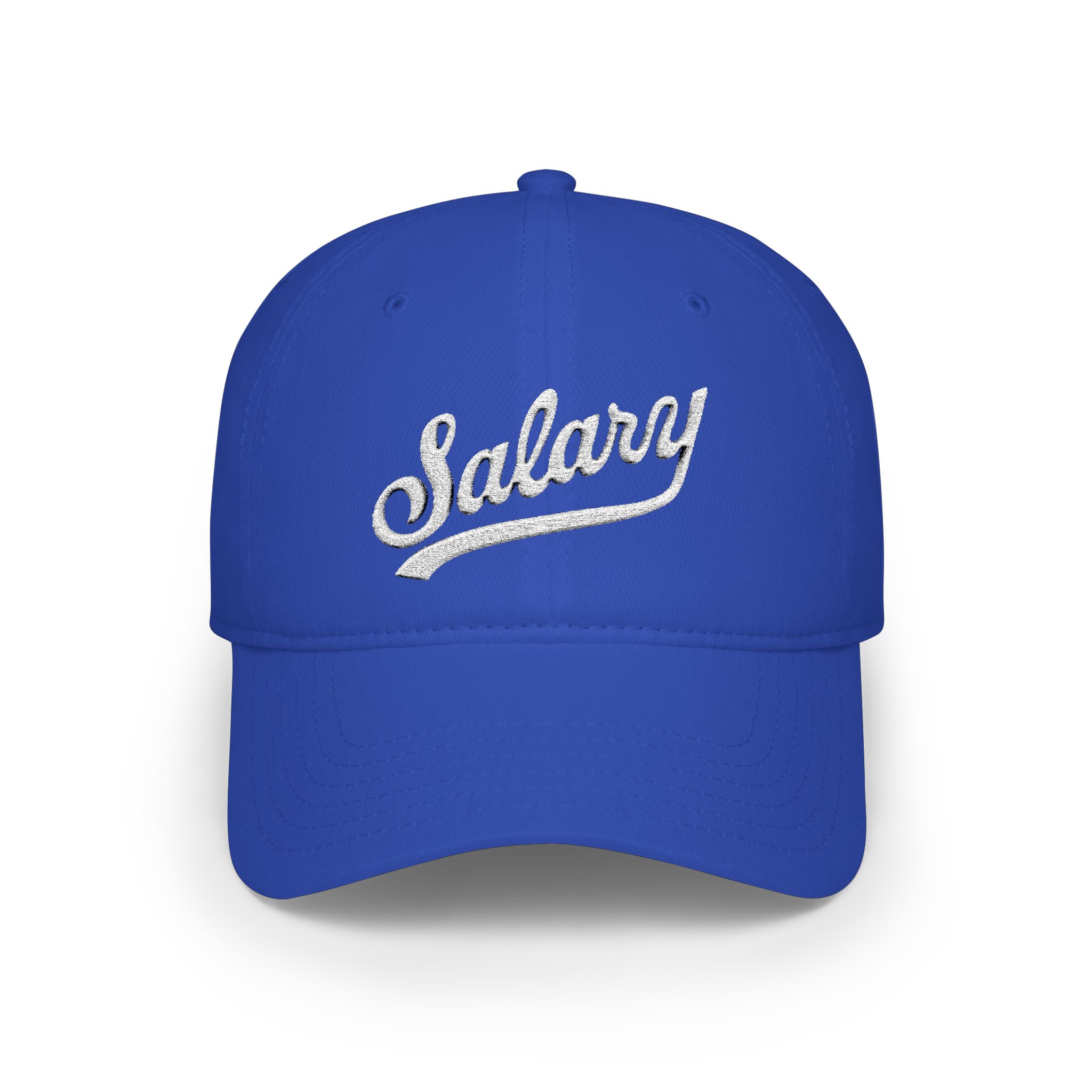 Salary — script embroidery Low Profile Baseball Cap